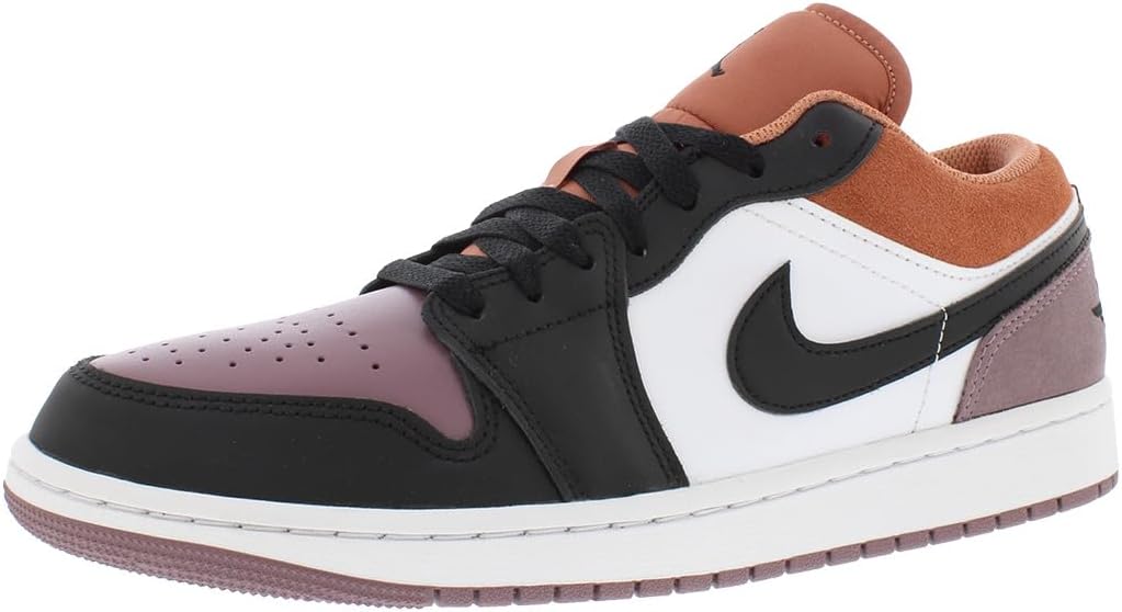 Nike Air Jordan 1 Low SE Sneaker, White/Sky J Orange/Sky J Mauve/Black