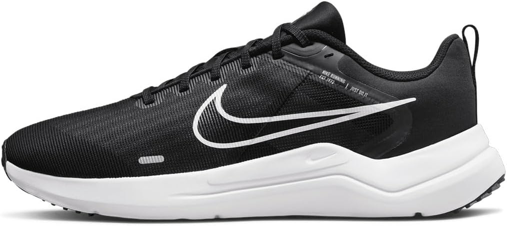 Nike - Downshifter 12, Sneaker, Black White Dk Smoke Grey Pure Platinum