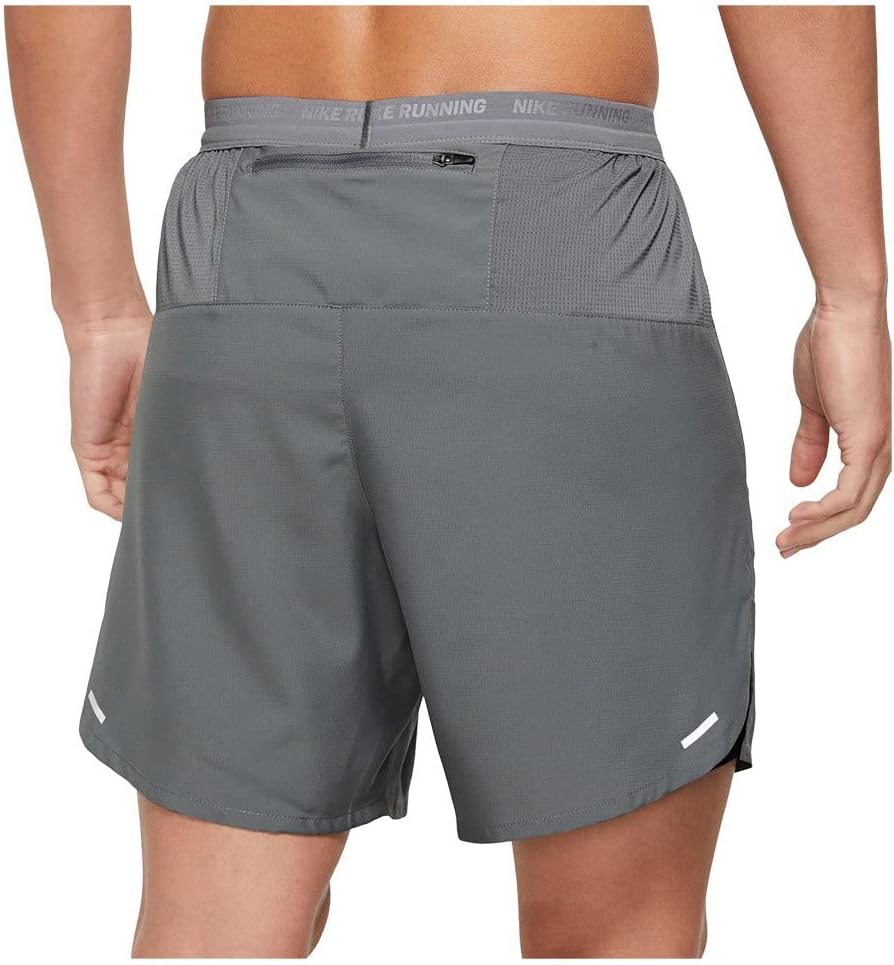 Nike Dri-FIT 2-in-1 Stride Athletic Training Shorts Style, Smoke Grey/Dark Smoke Grey/Black