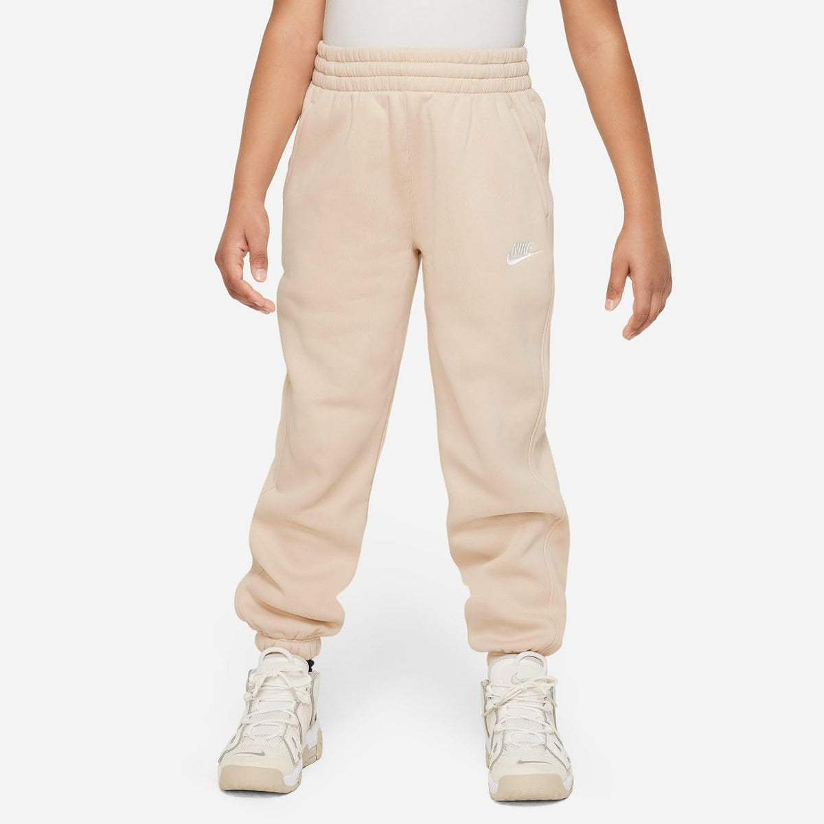 Nike G Nsw Club Flc Loose Pant Lbr Trouser, SANDDRIFT/SANDDRIFT/(WHITE)