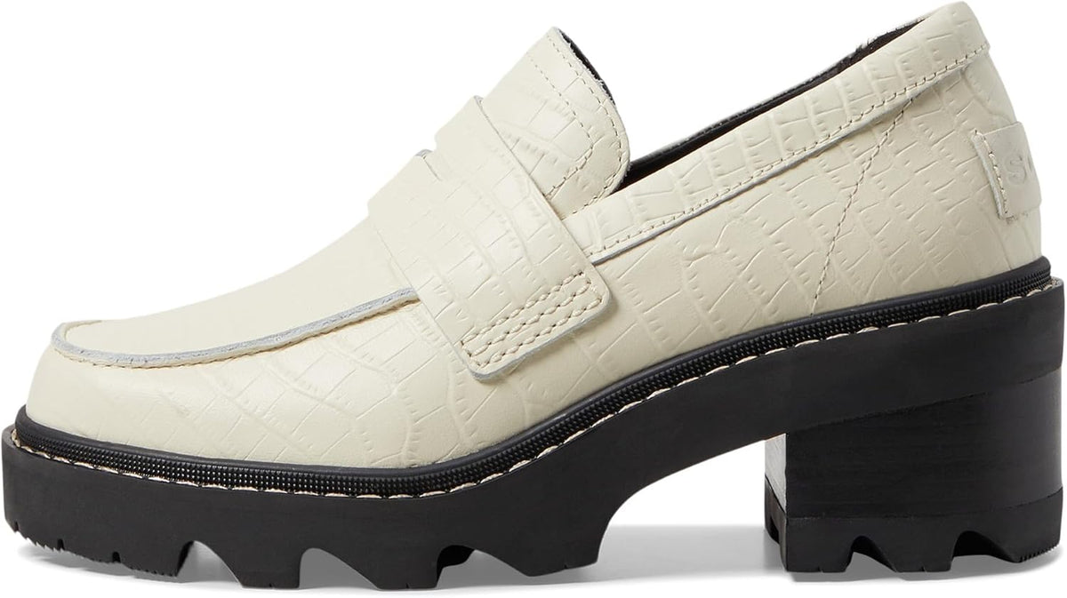 Sorel Joan Now City Loafer - Chalk, Black -