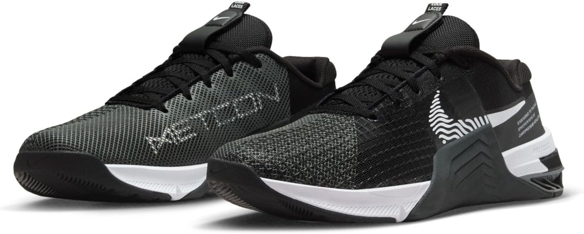 Nike Metcon 8 Trainers Sneakers (Black/Dark Smoke Grey/Smoke Grey/White 001) UK6.5 (EU40.5), Black