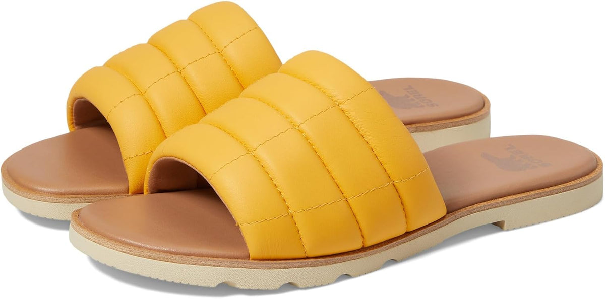 SOREL Ella lll Slide Sandals - Yellow Ray, Honey White -