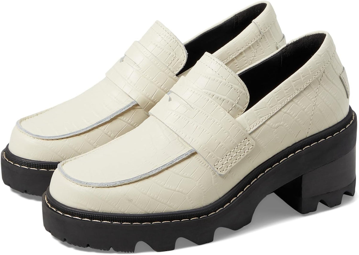 Sorel Joan Now City Loafer - Chalk, Black -
