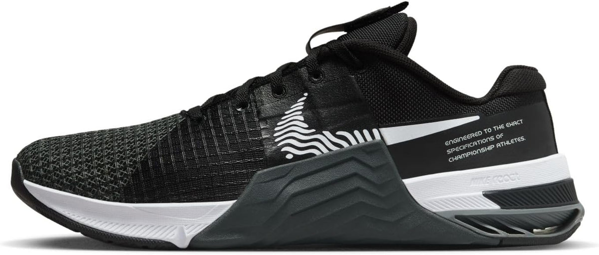 Nike Metcon 8 Trainers Sneakers (Black/Dark Smoke Grey/Smoke Grey/White 001) UK6.5 (EU40.5), Black