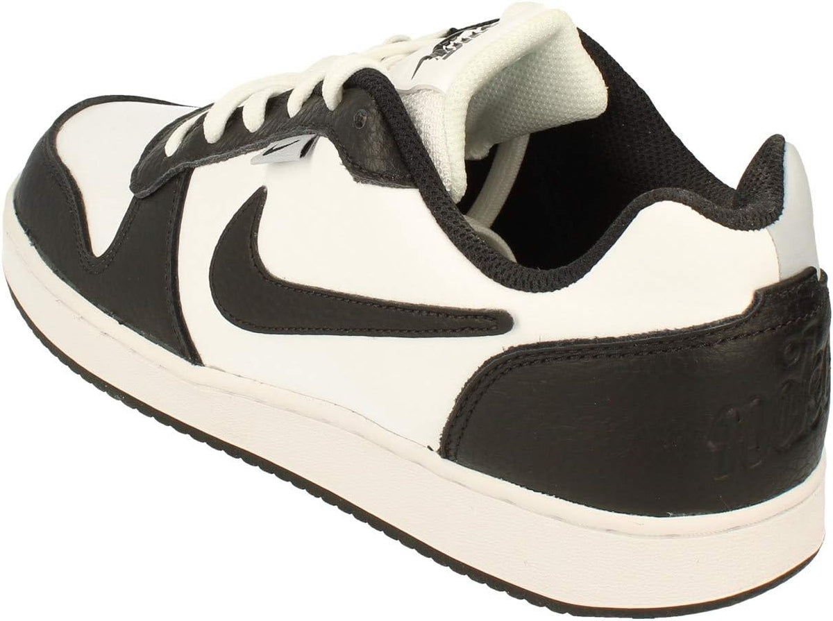 Nike Ebernon Low Running Shoe, White Black Wolf Grey