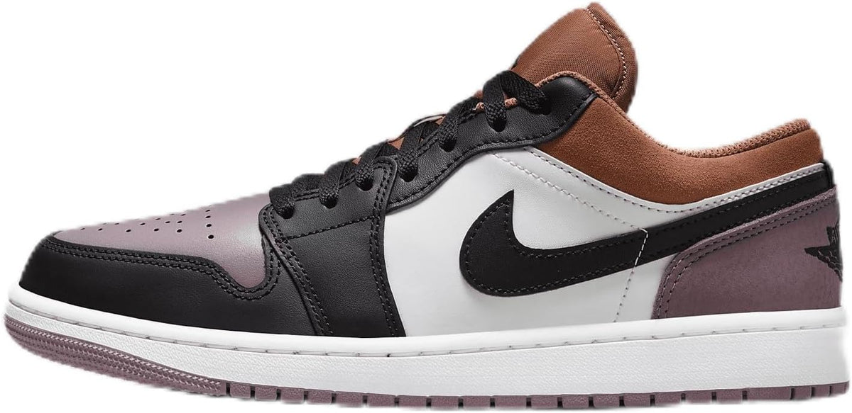 Air Jordan 1 Low SE Shoes, White/Sky J Orange/Sky J Mauve/Black