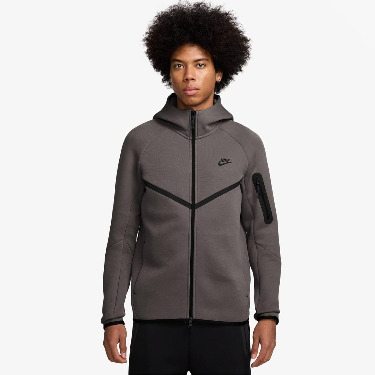 Nike Tech Fleece Windrunner Full-Zip Jacket (Cave Stone/Black), Cave Stone/Black