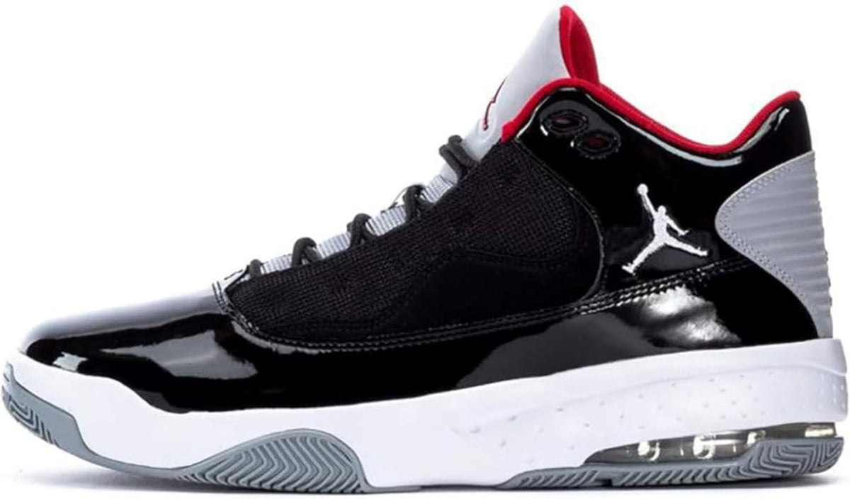 Nike Basketball Shoe, Hot Red/Deep Black-white