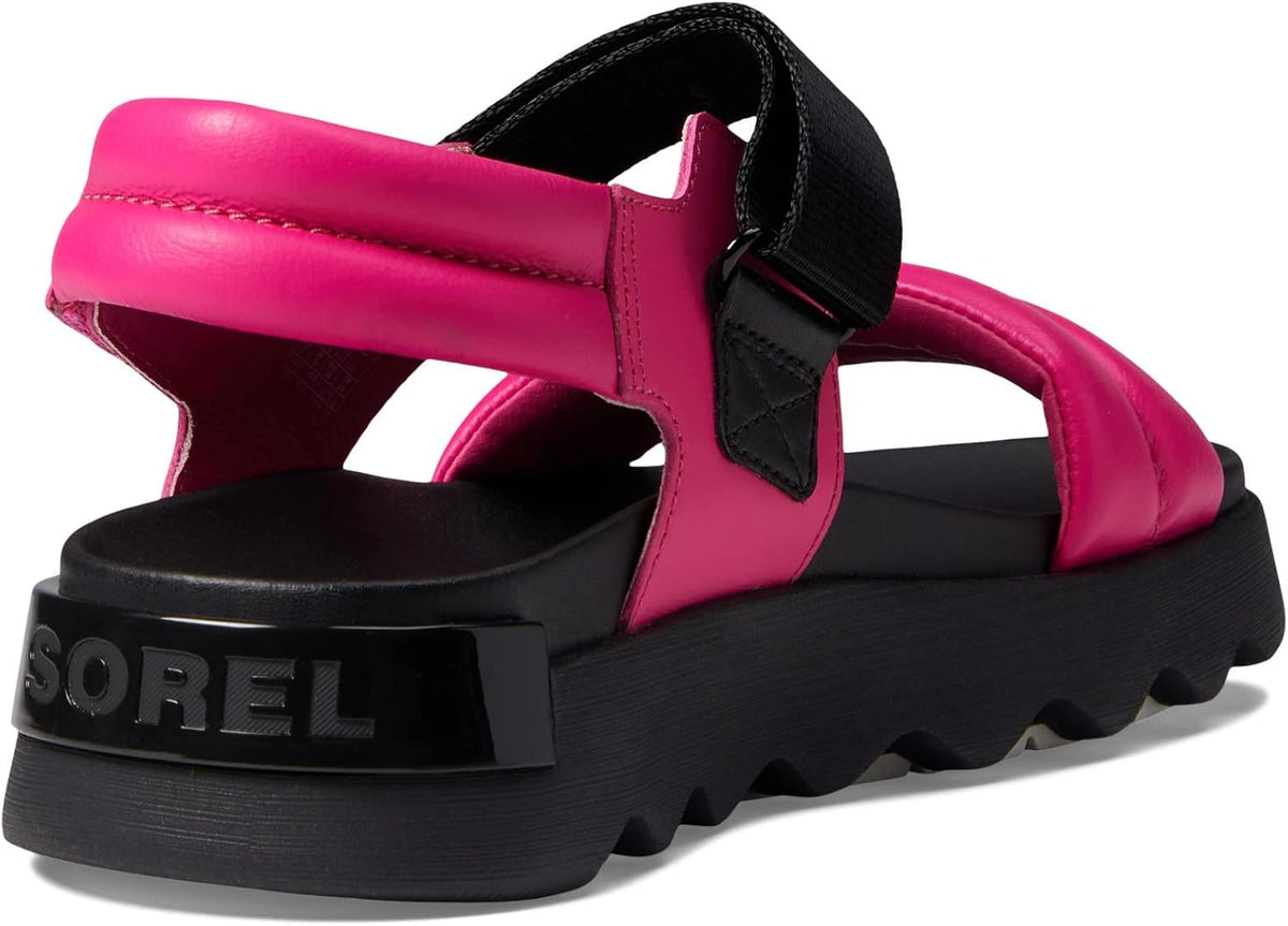 SOREL Viibe Sandals - Fuchsia Fizz, Black -