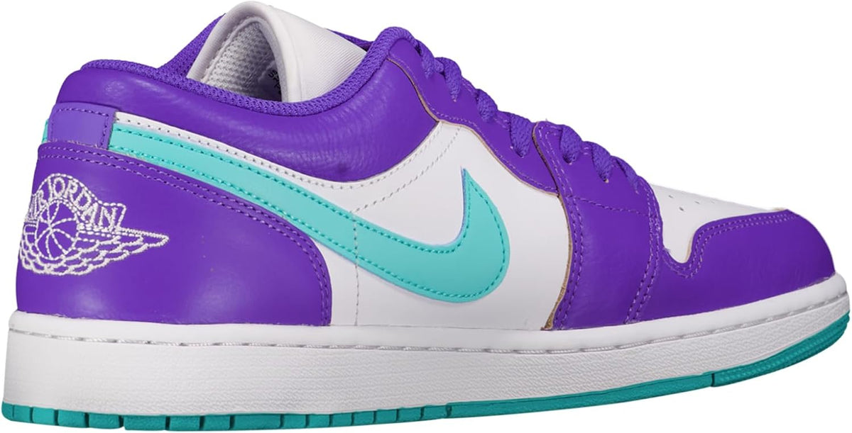 Jordan 1 Low White/Dune Red-Lobster-Sail, Psychic Purple/Hyper Jade-white Cone