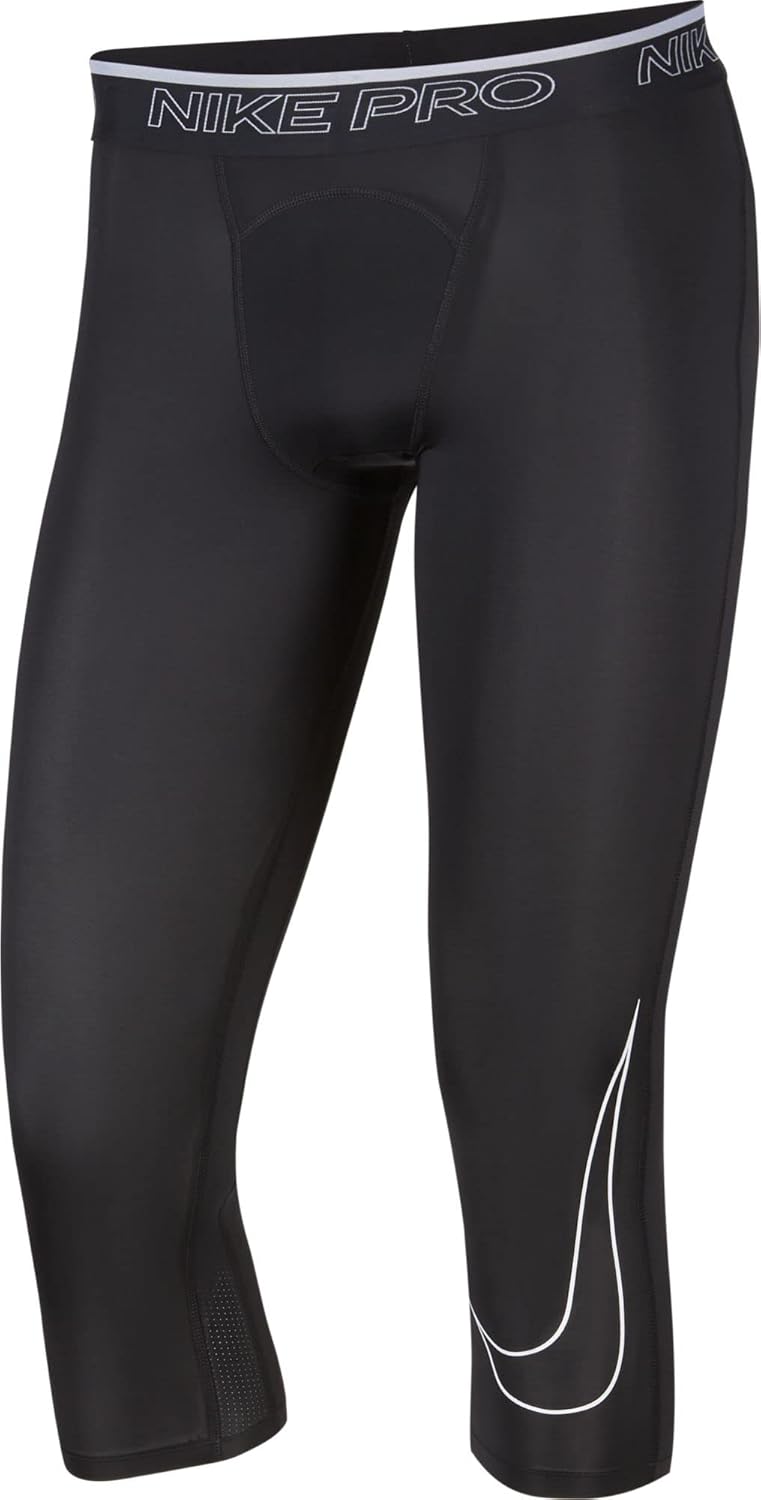 Nike Pro Dri-FIT 3/4 Tights (as1, Alpha, xx_l, Regular, Regular, Black/White, XX-Large)