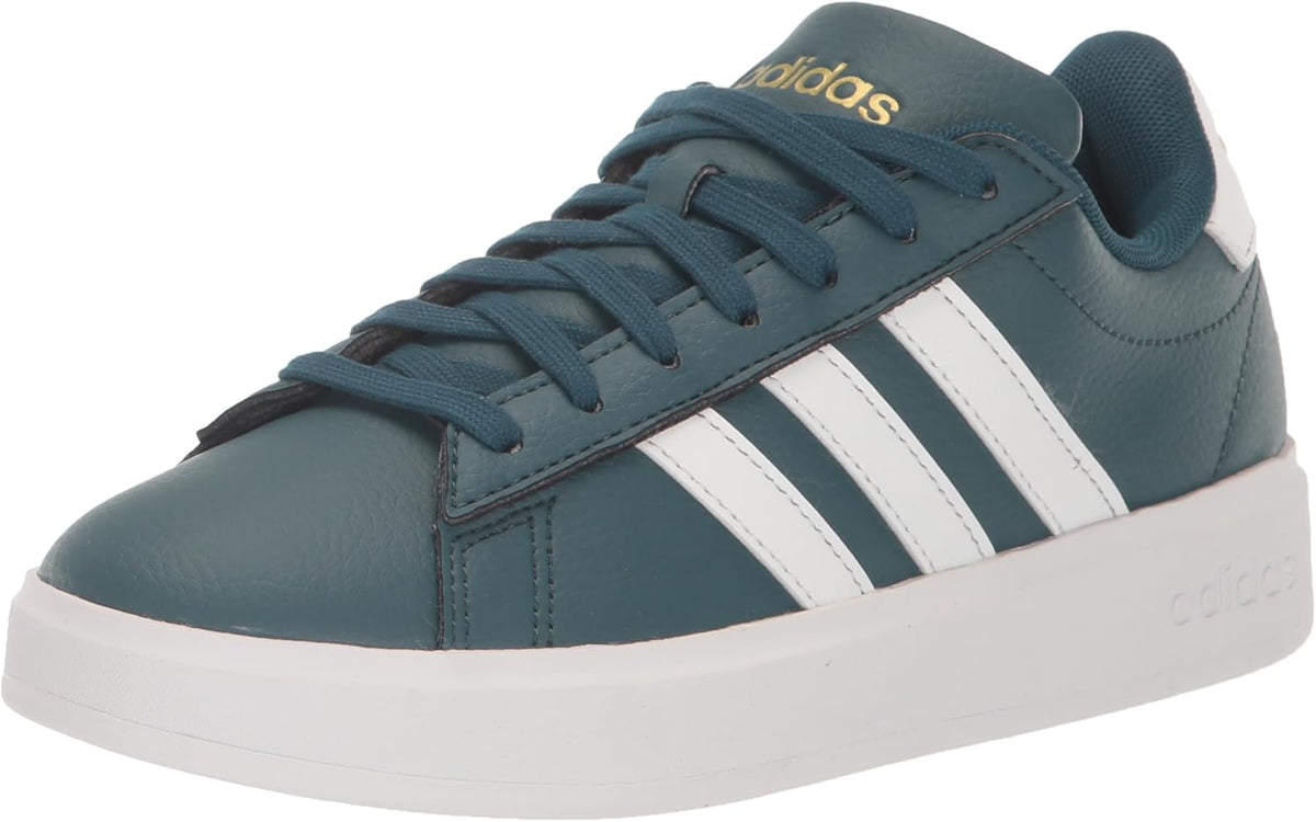 Adidas Grand Court Cloudfoam Lifestyle Comfort Sneaker, Arctic Night/White/Gold Metallic