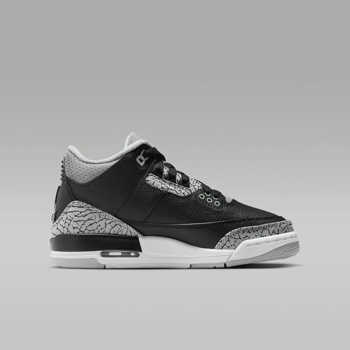Jordan 3 Retro Black/Green Glow-Wolf Grey -