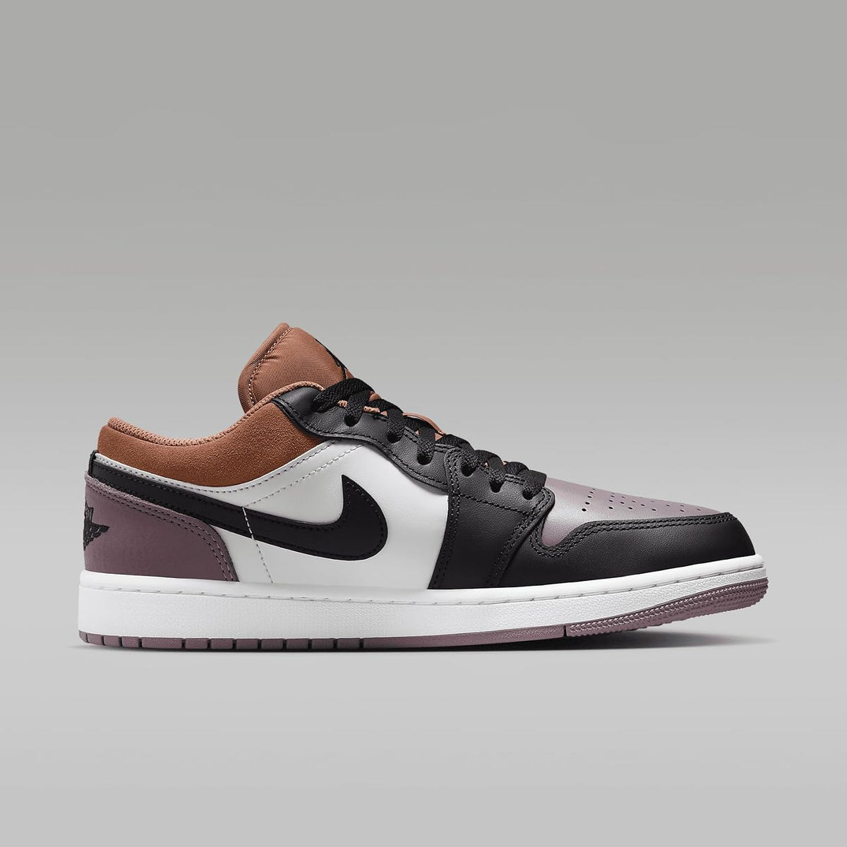 Air Jordan 1 Low SE Shoes, White/Sky J Orange/Sky J Mauve/Black