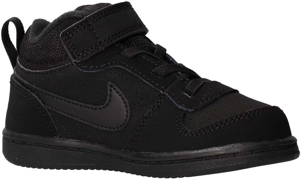 Nike Court Borough Mid (TDV) Black/Black Basketball Shoe 7 Infants