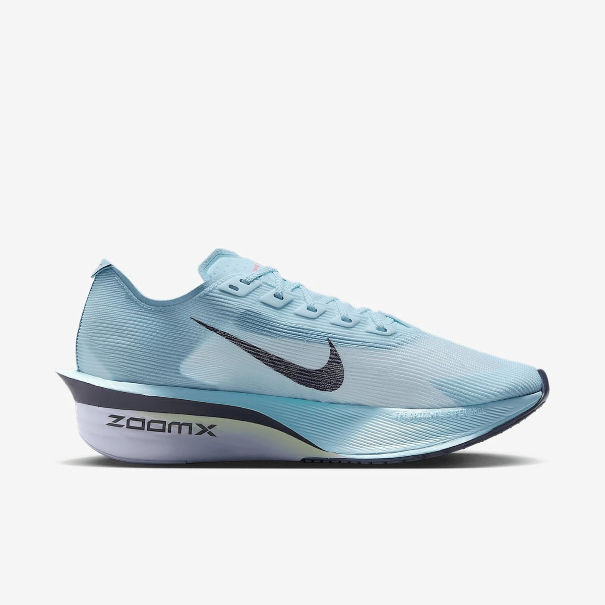 Nike Vaporfly 4 Road Racing Shoes (Glacier Blue/Blue Tint/Amethyst Tint/Gridiron), Glacier Blue/Blue Tint/Amethyst Tint/Gridiron