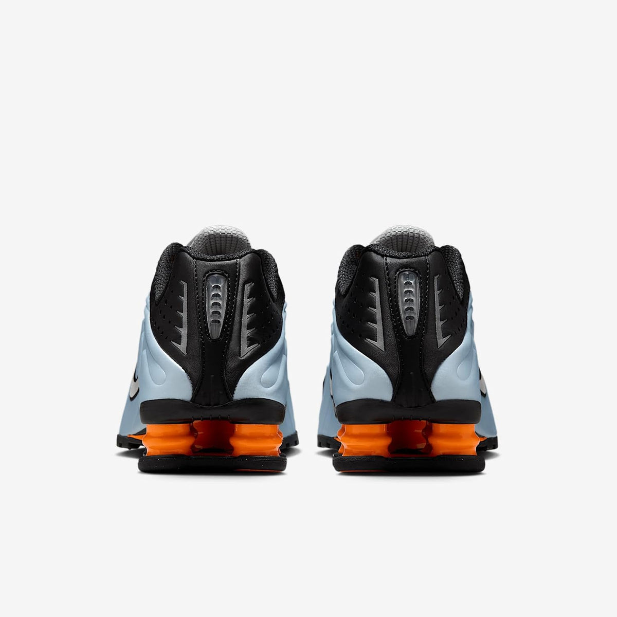 Nike Shox R4 Trainers, Blue Tint Metallic Silver Total Orange
