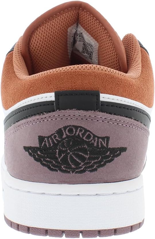 Nike Air Jordan 1 Low SE Sneaker, White/Sky J Orange/Sky J Mauve/Black