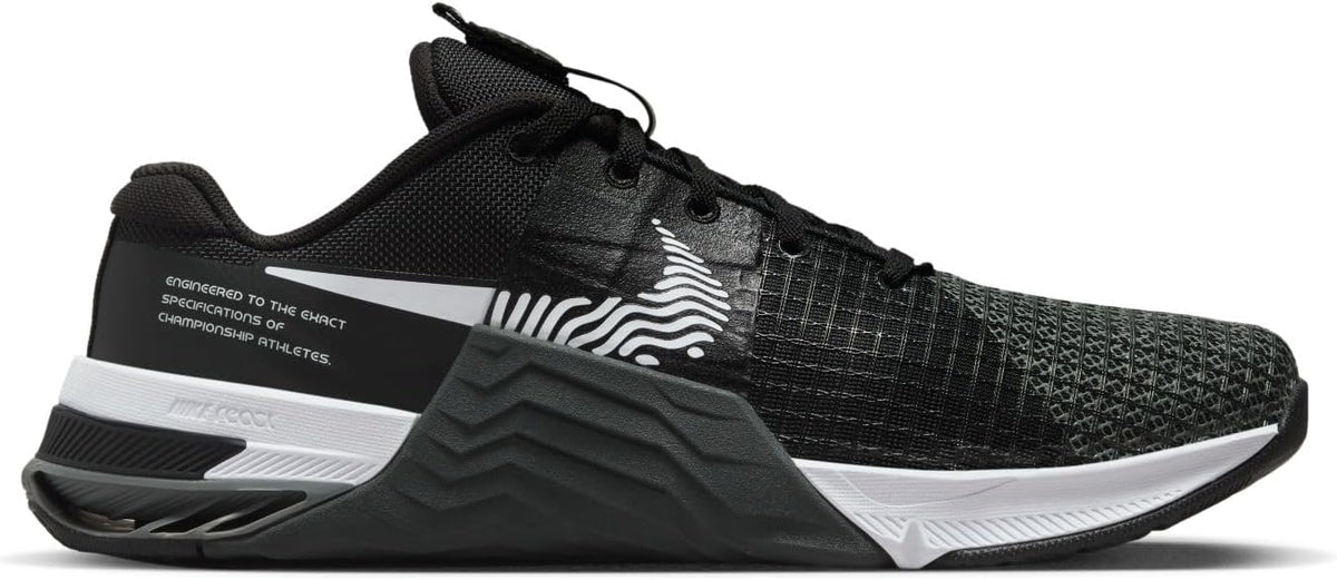 Nike Metcon 8 Trainers Sneakers (Black/Dark Smoke Grey/Smoke Grey/White 001) UK6.5 (EU40.5), Black