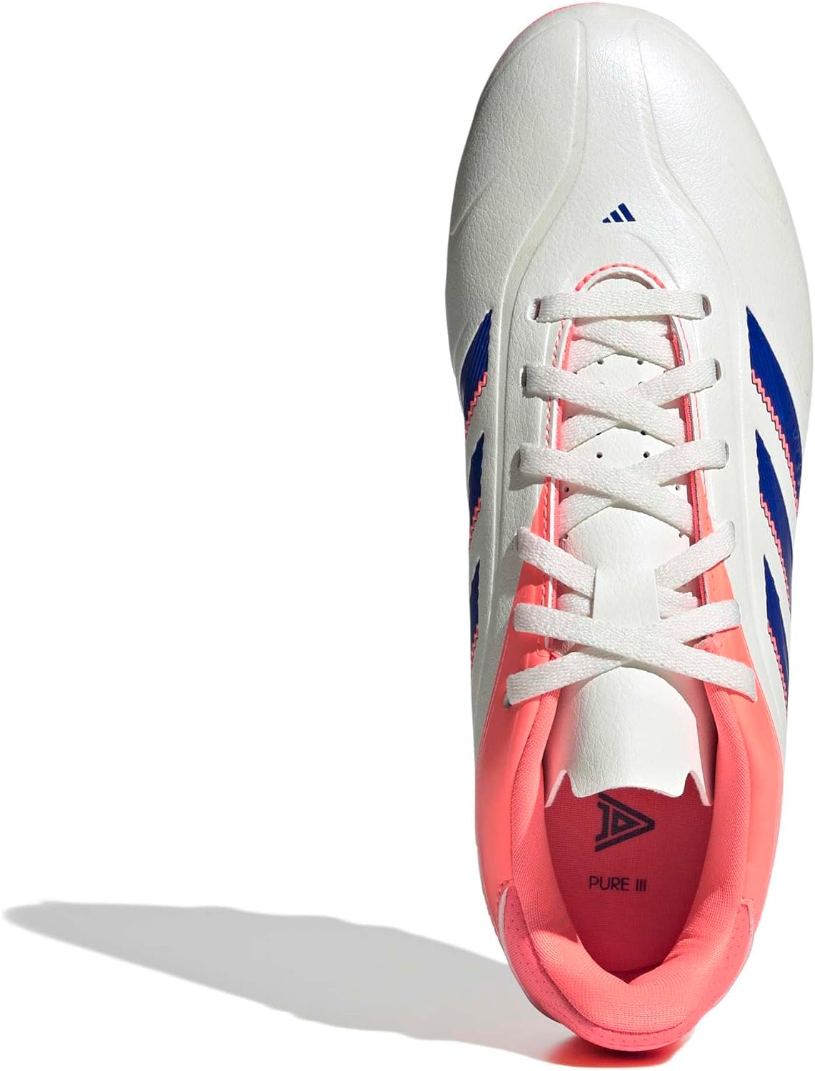 Adidas Copa Club Pure 3 Firm Ground/Multi Ground, Off White/Lucid Blue/Signal Coral
