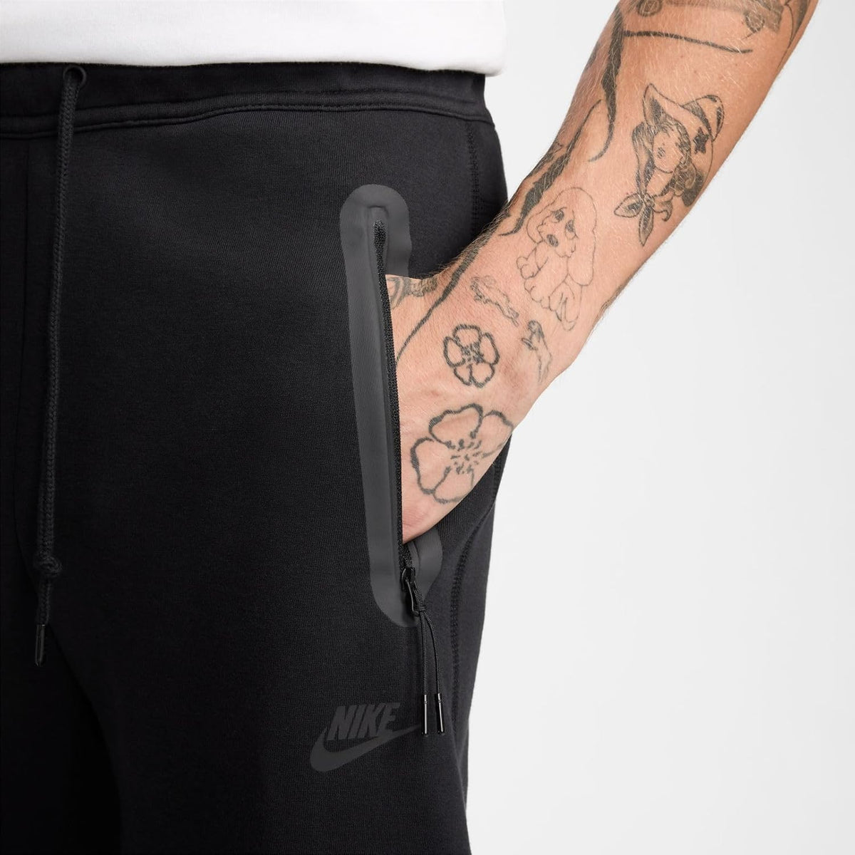 Nike M NK TCH FLC OH PANT2 Bottoms, Black(Black)