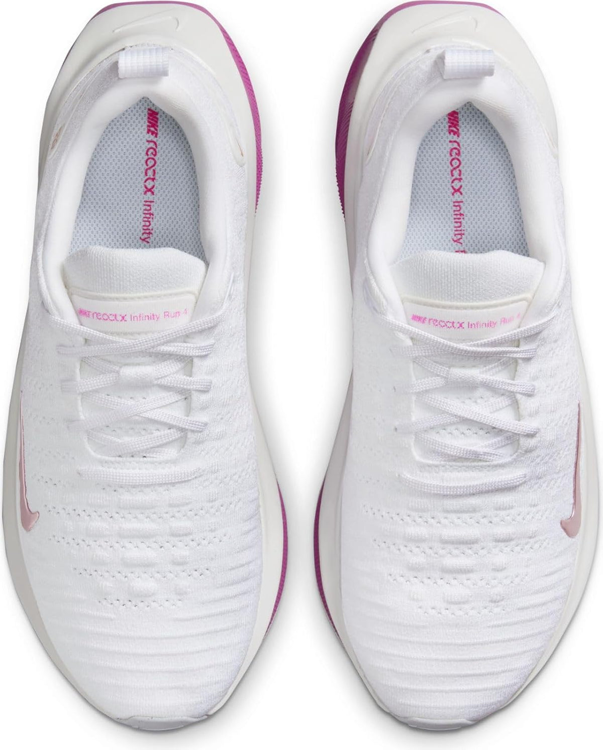 Nike Infinityrn 4 Road Running Shoes for, White MTLC Red Bronze Hot Fuchsia