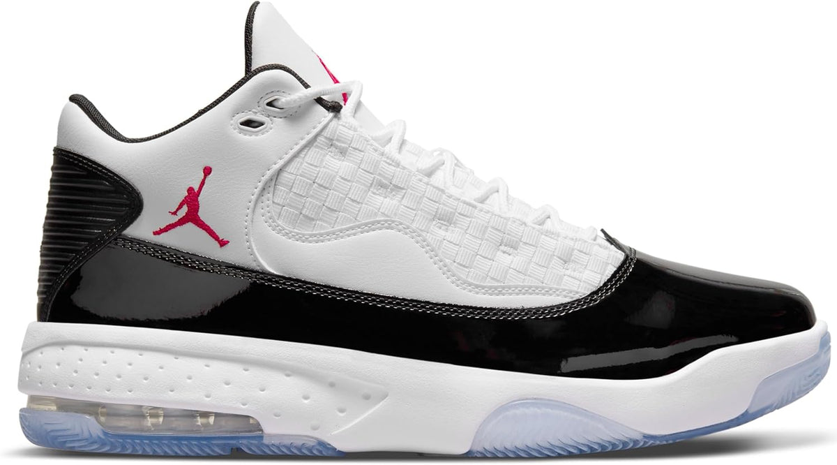 Nike Basketball Shoe, White/Gym Red-black