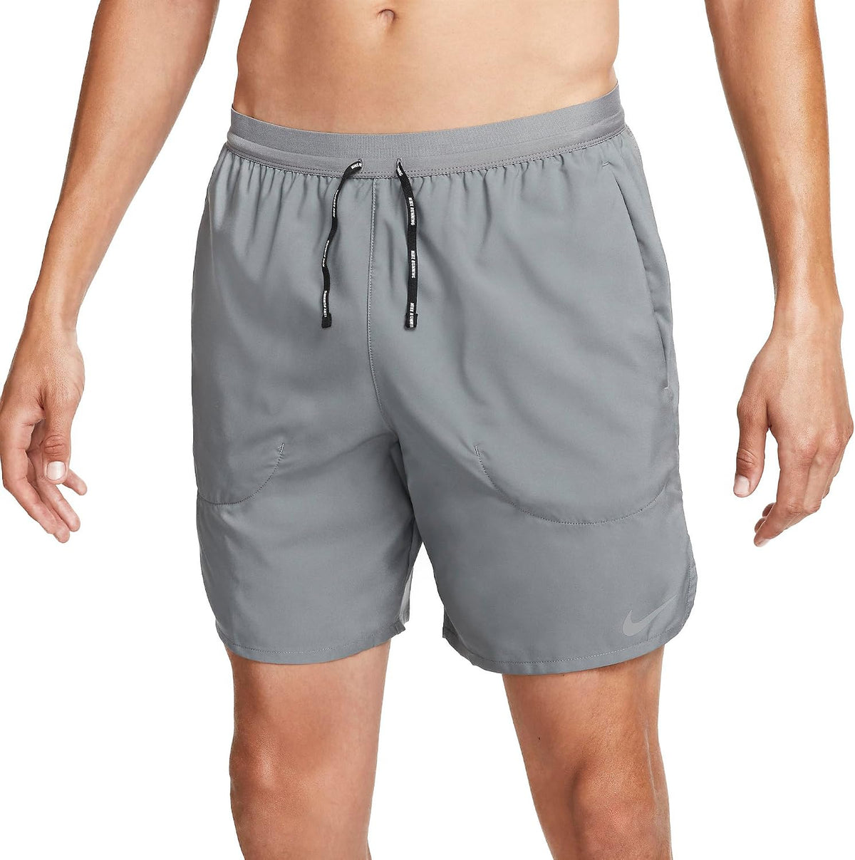 Nike Flex Stride 7" Brief Running Shorts (US, Alpha, Medium, Regular, Regular, Smoke Grey/Smoke Grey), Grey