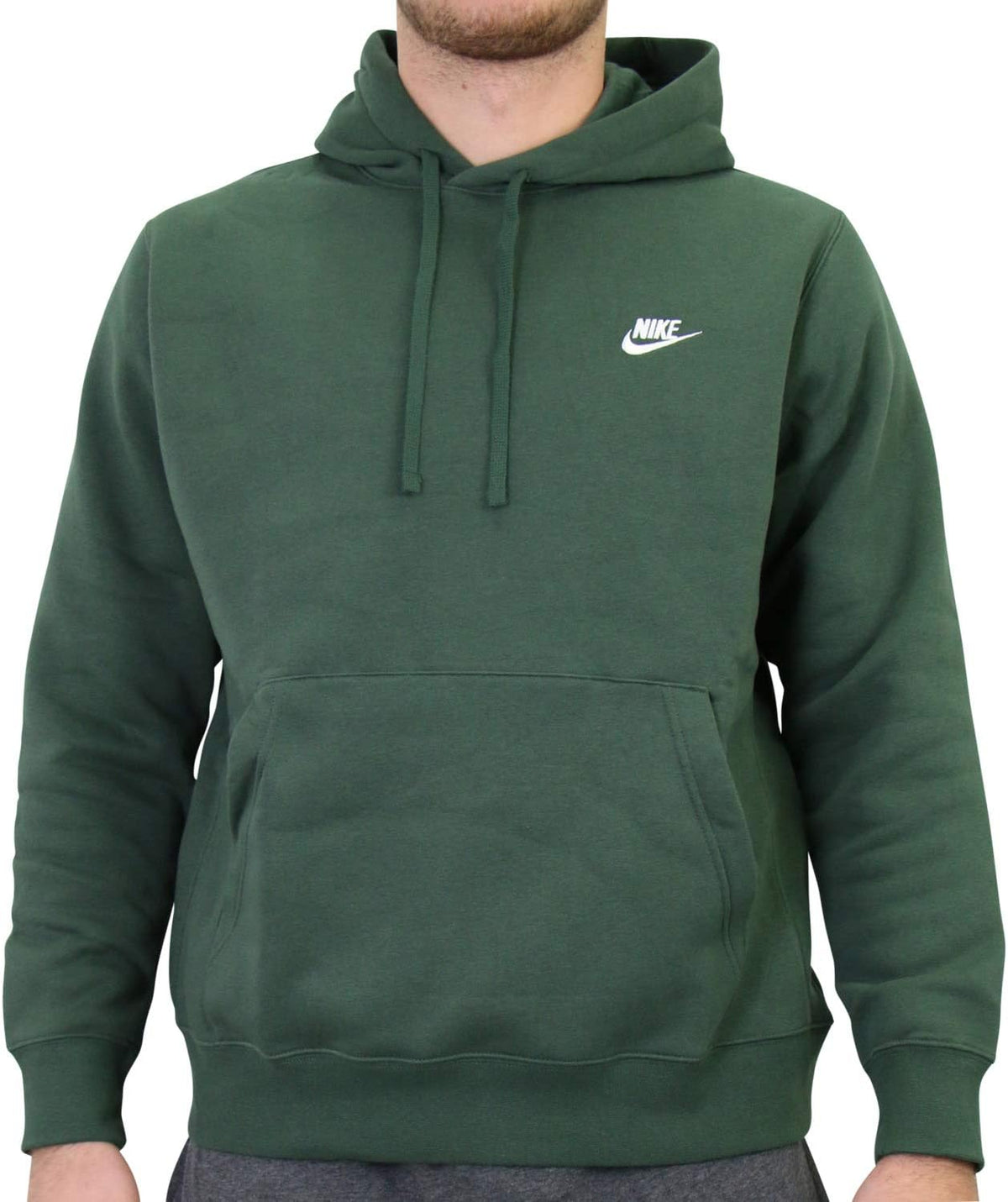 Nike Pull Over Hoodie, Dark Grey Heather/Mattelic Silver/White