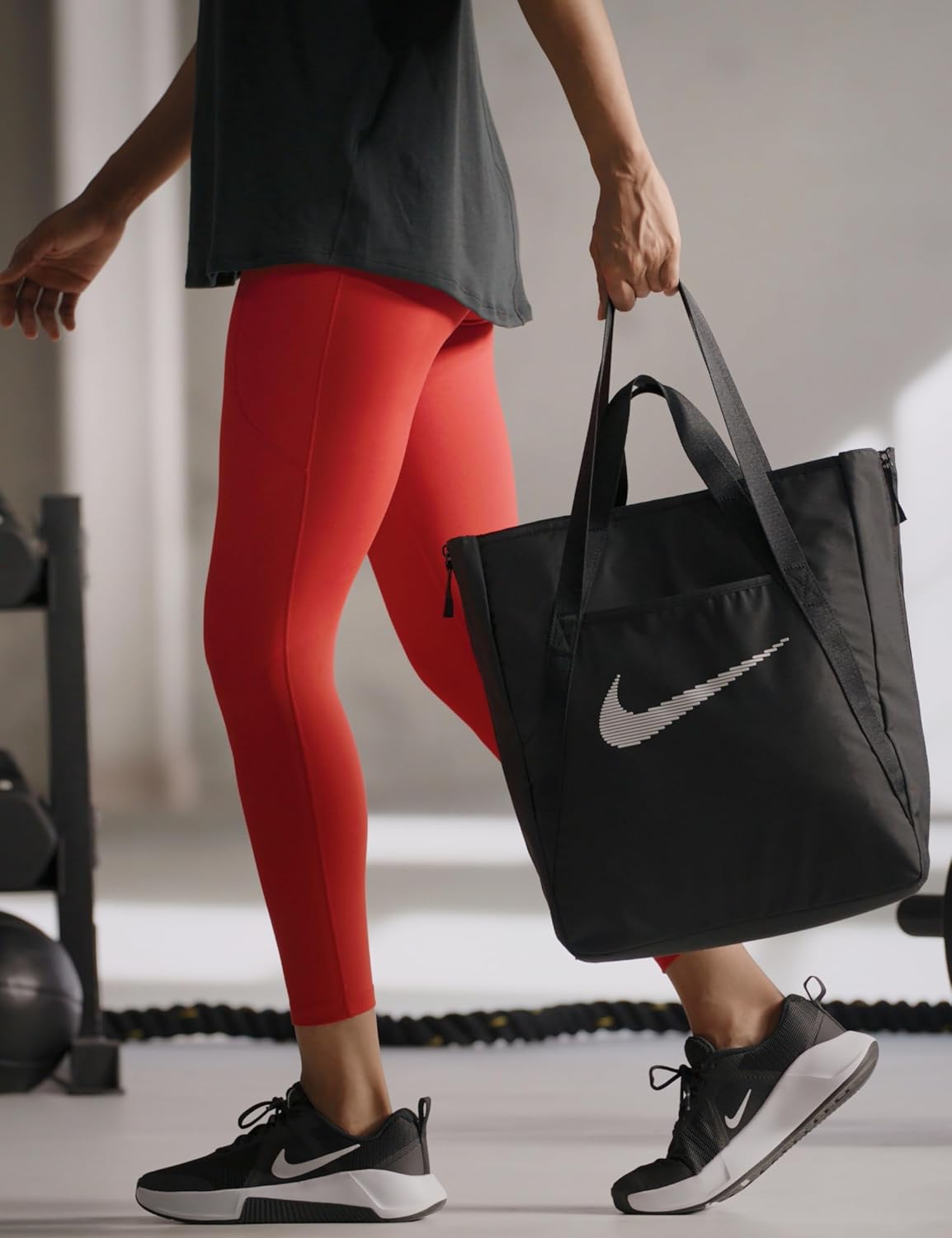 Nike Gym Tote (28L), Black/Black/White, Black/Black/White