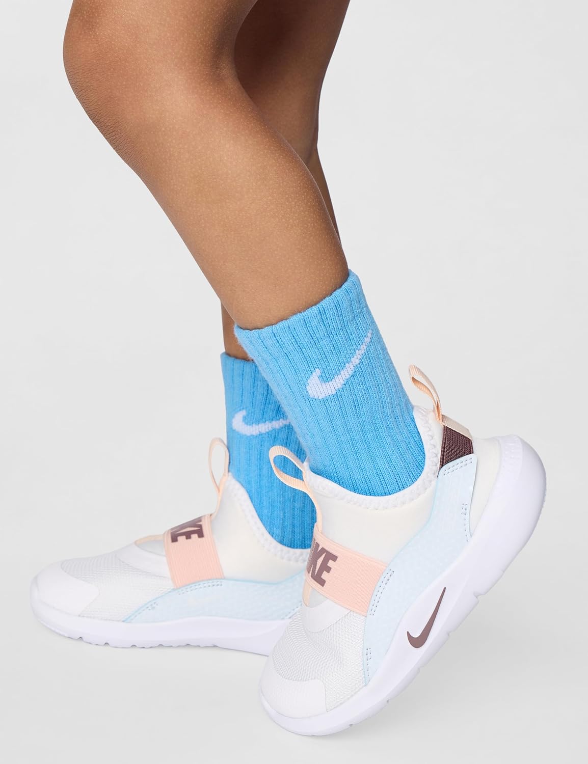 Nike Flex Runner 4 Running Shoes, White/Tattoo-Football Grey-Washed Coral