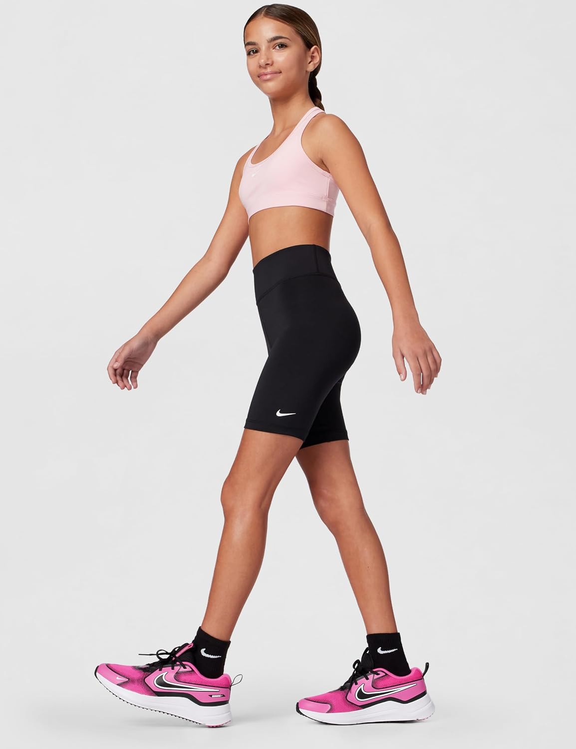 Nike One Bike Shorts (Black/White,), Black