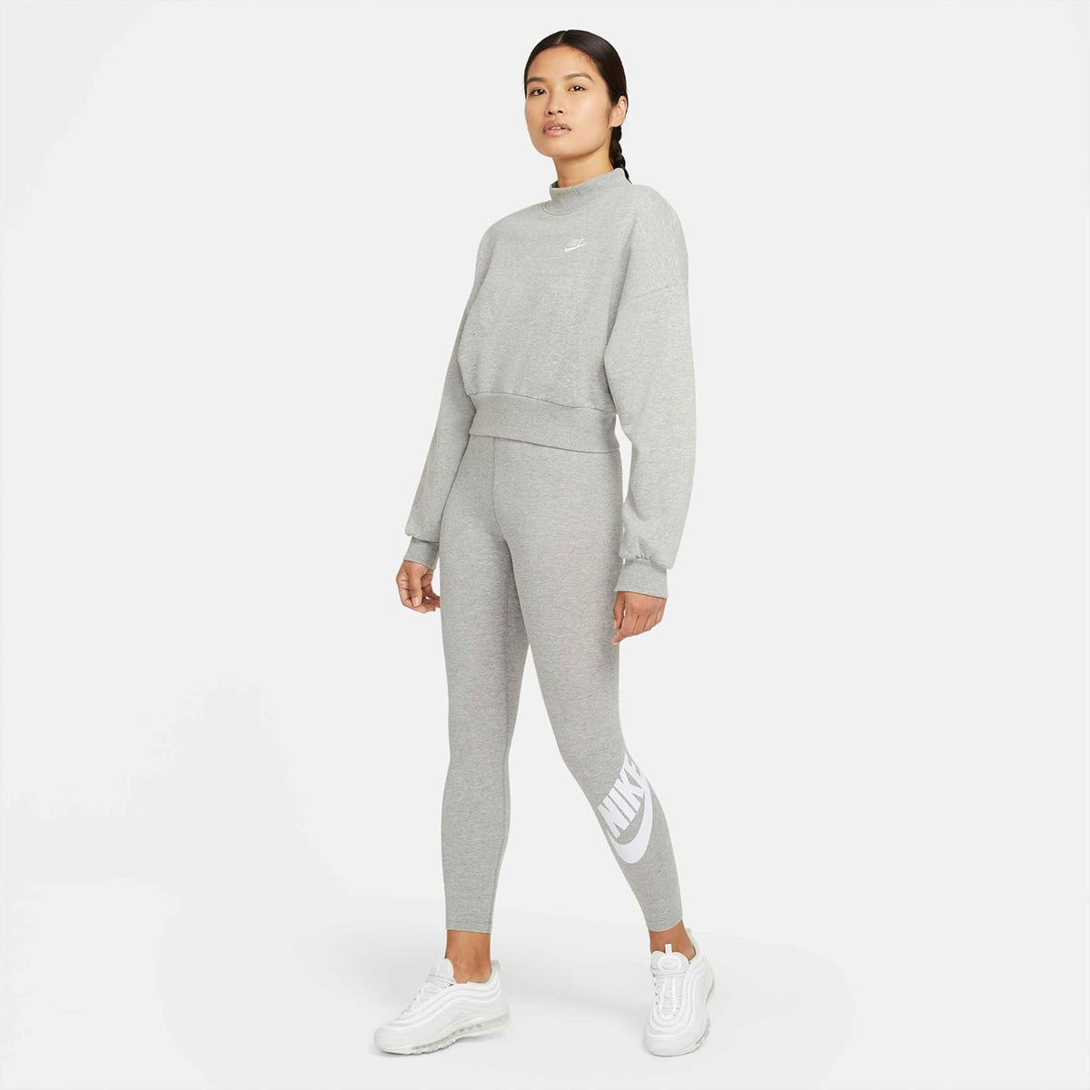 Nike Sportswear Essential Heather Gray High Rise Legging