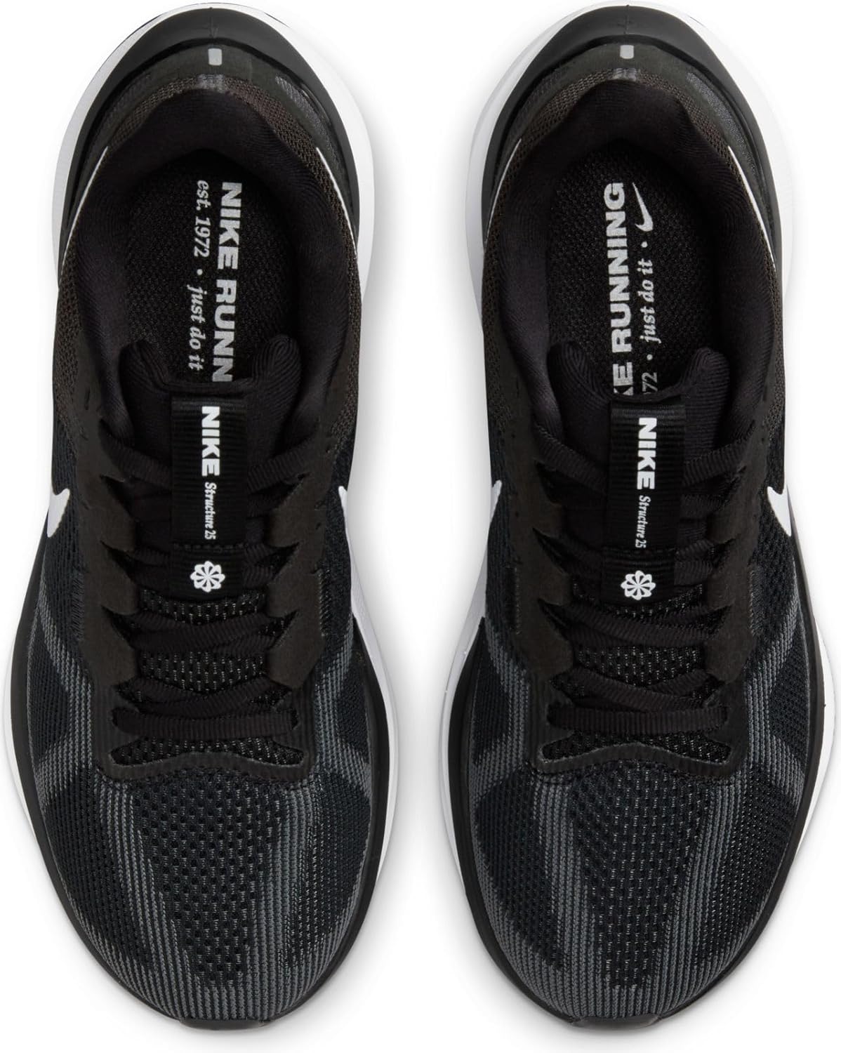 Nike Air Zoom Structure 25, Black White Dark Smoke Grey