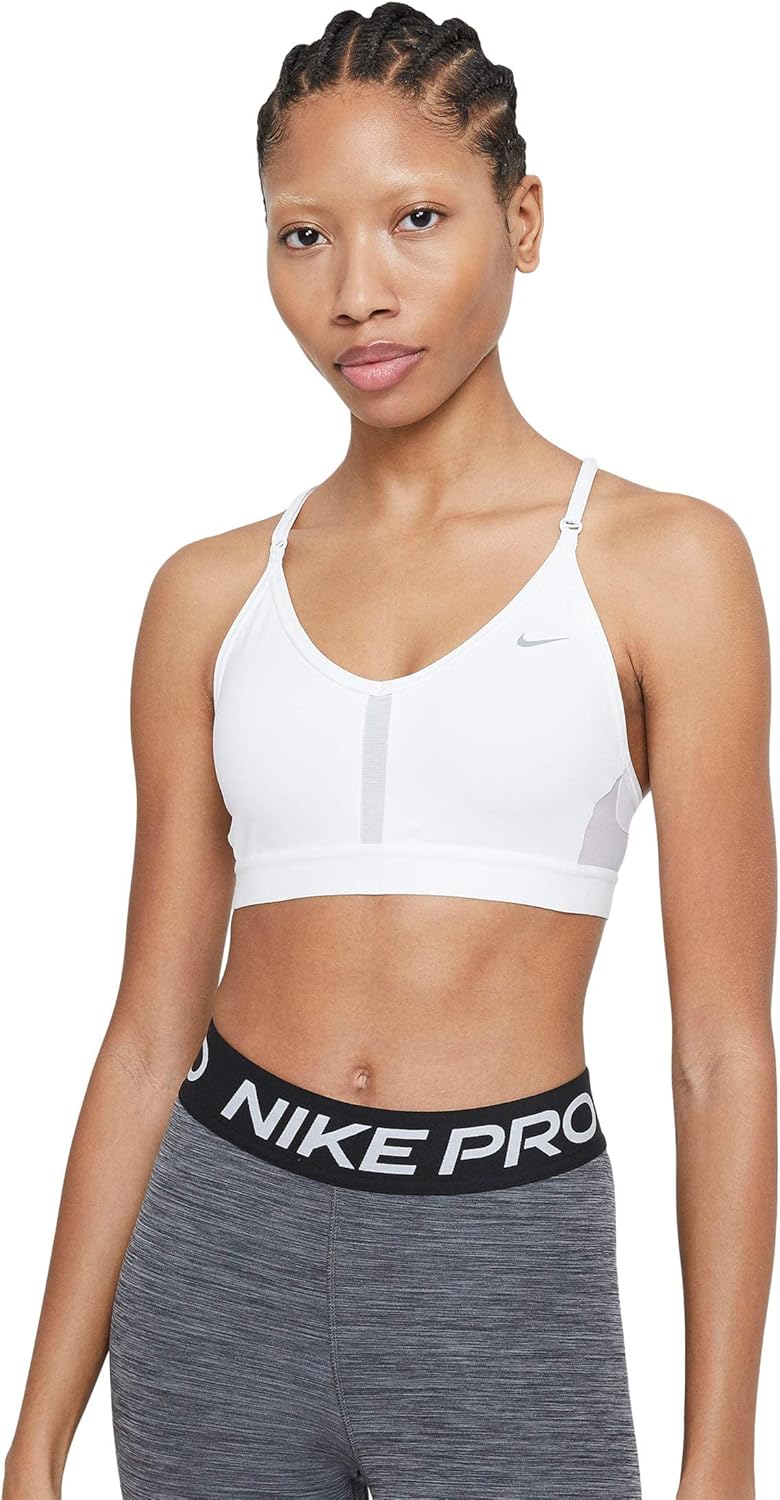Nike Indy Wire-Free Sports Bra, Medium, Black/White