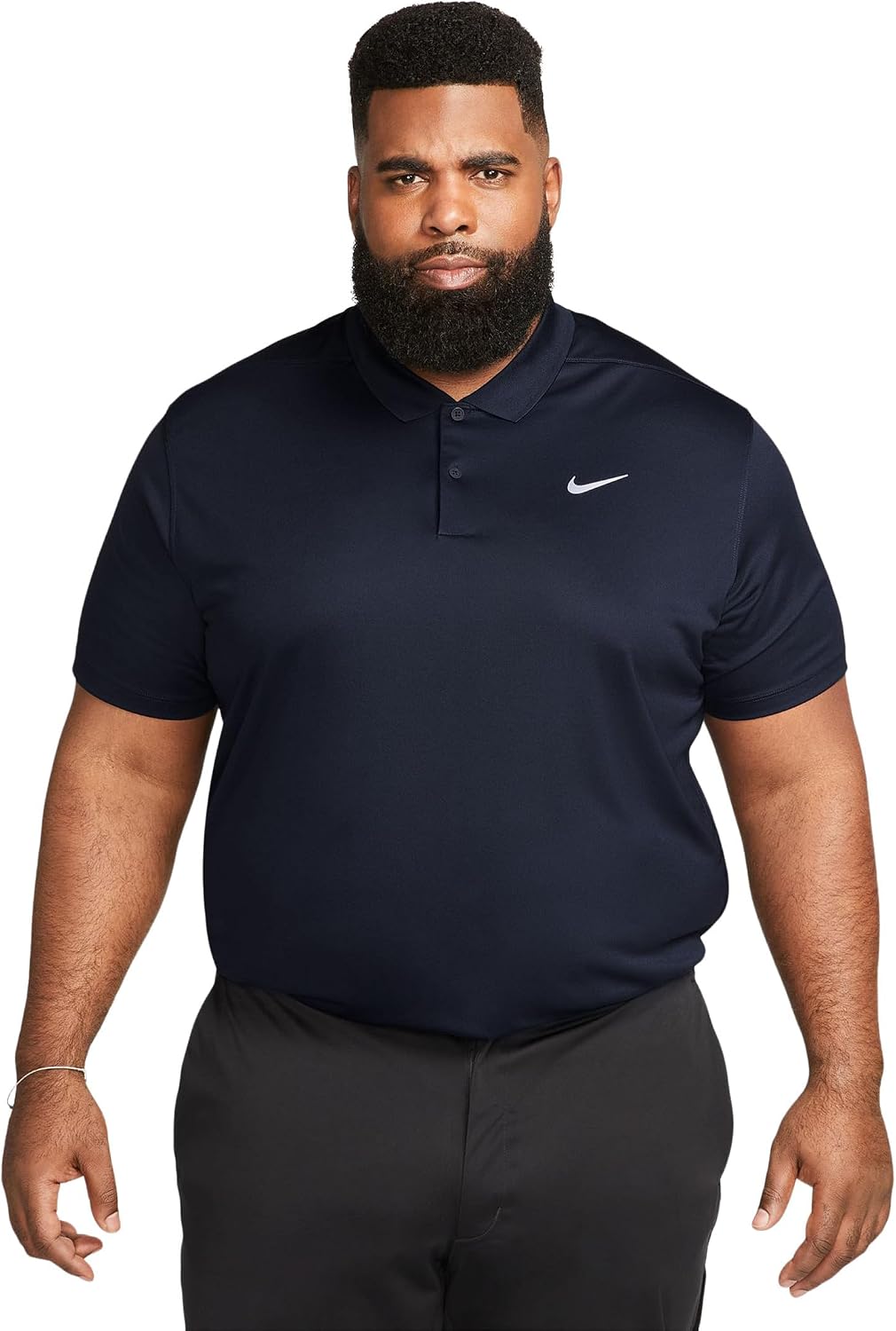 Nike Dri-FIT Polo Golf Shirt ADV Tiger Woods TW Collection, White/Black