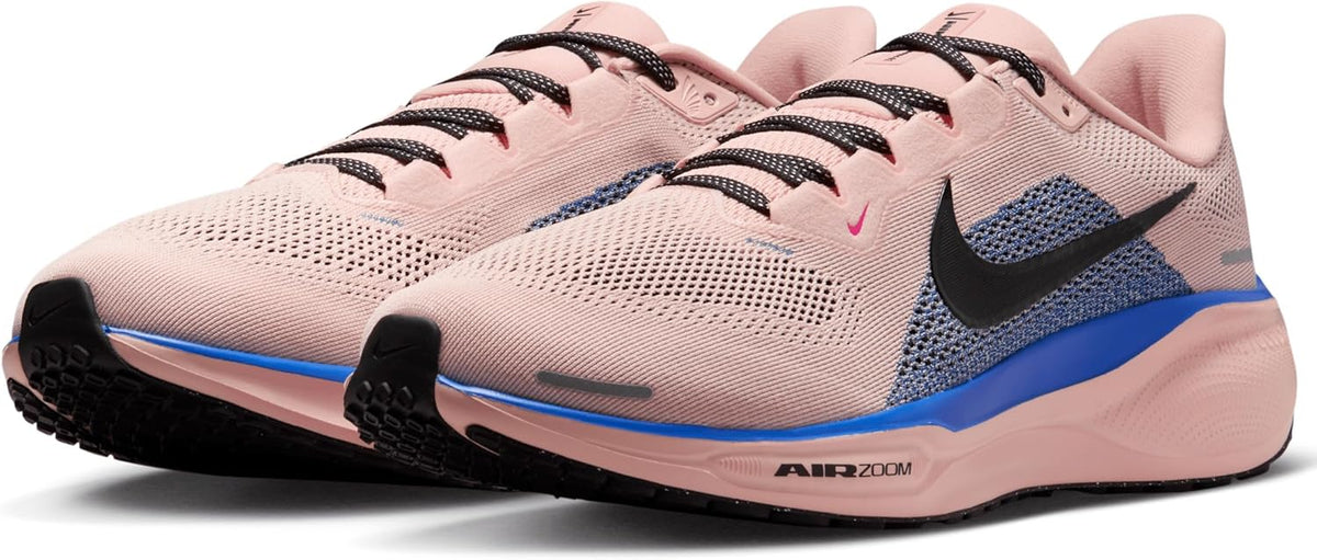 Nike Pegasus 41 Road Running Shoes, Washed Coral/Racer Blue/Hyper Pink/Black