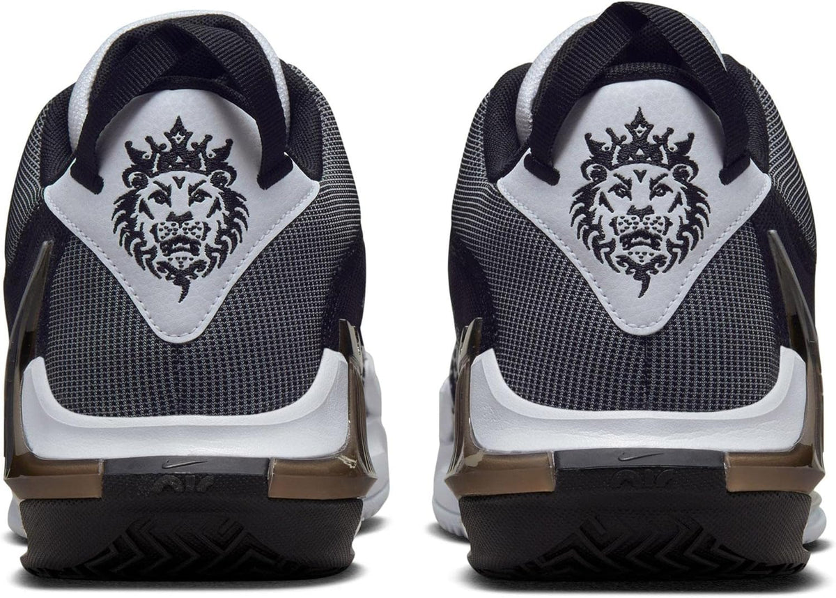 Nike Lebron Witness 7 Basketball Shoe, White/Metallic Silver-black