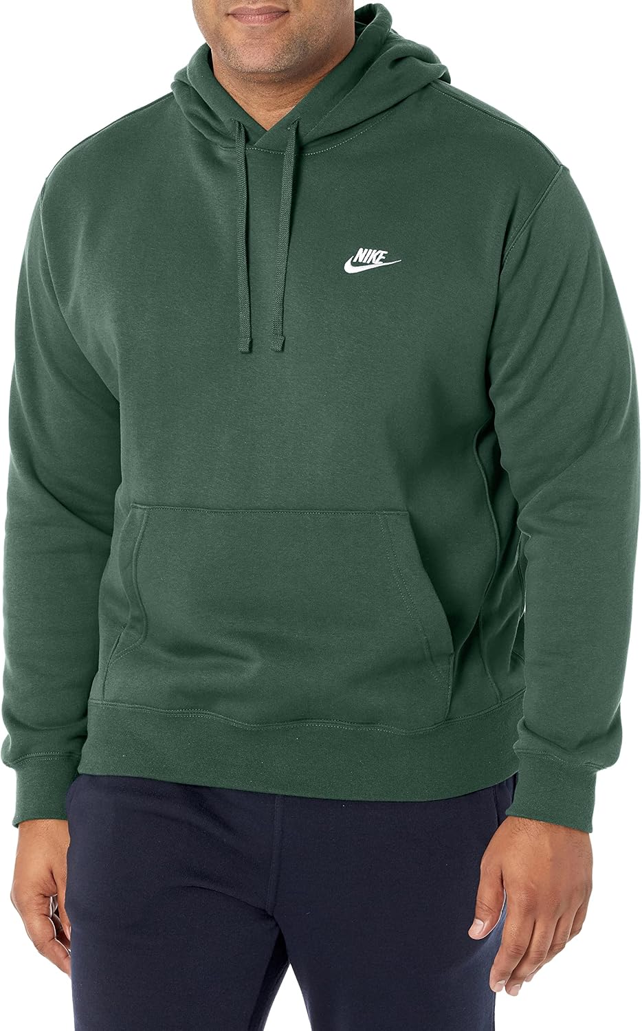 Nike Pull Over Hoodie, Dark Grey Heather/Mattelic Silver/White