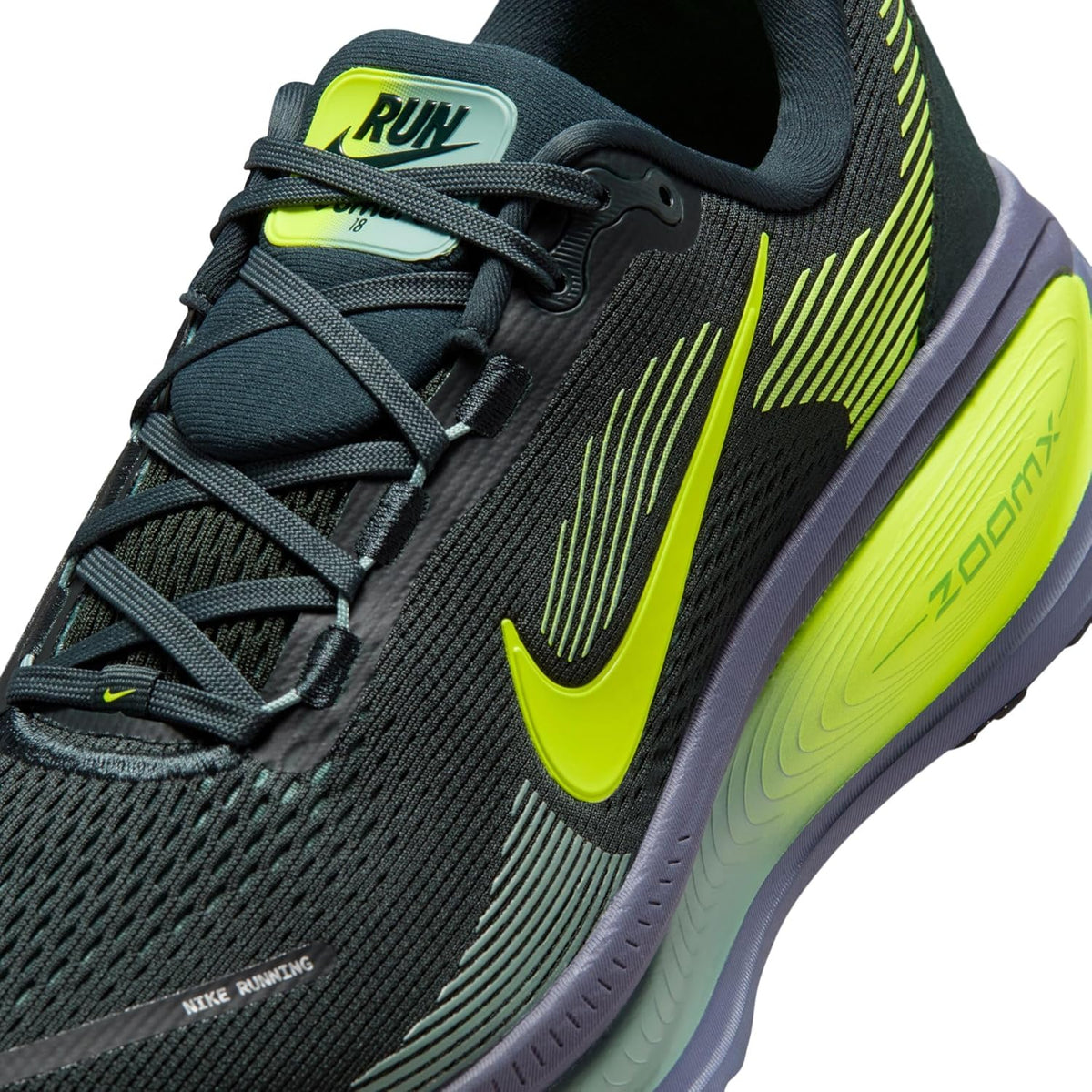 Nike Vomero 18, Seaweed/Volt/Cannon/Sanded Purple