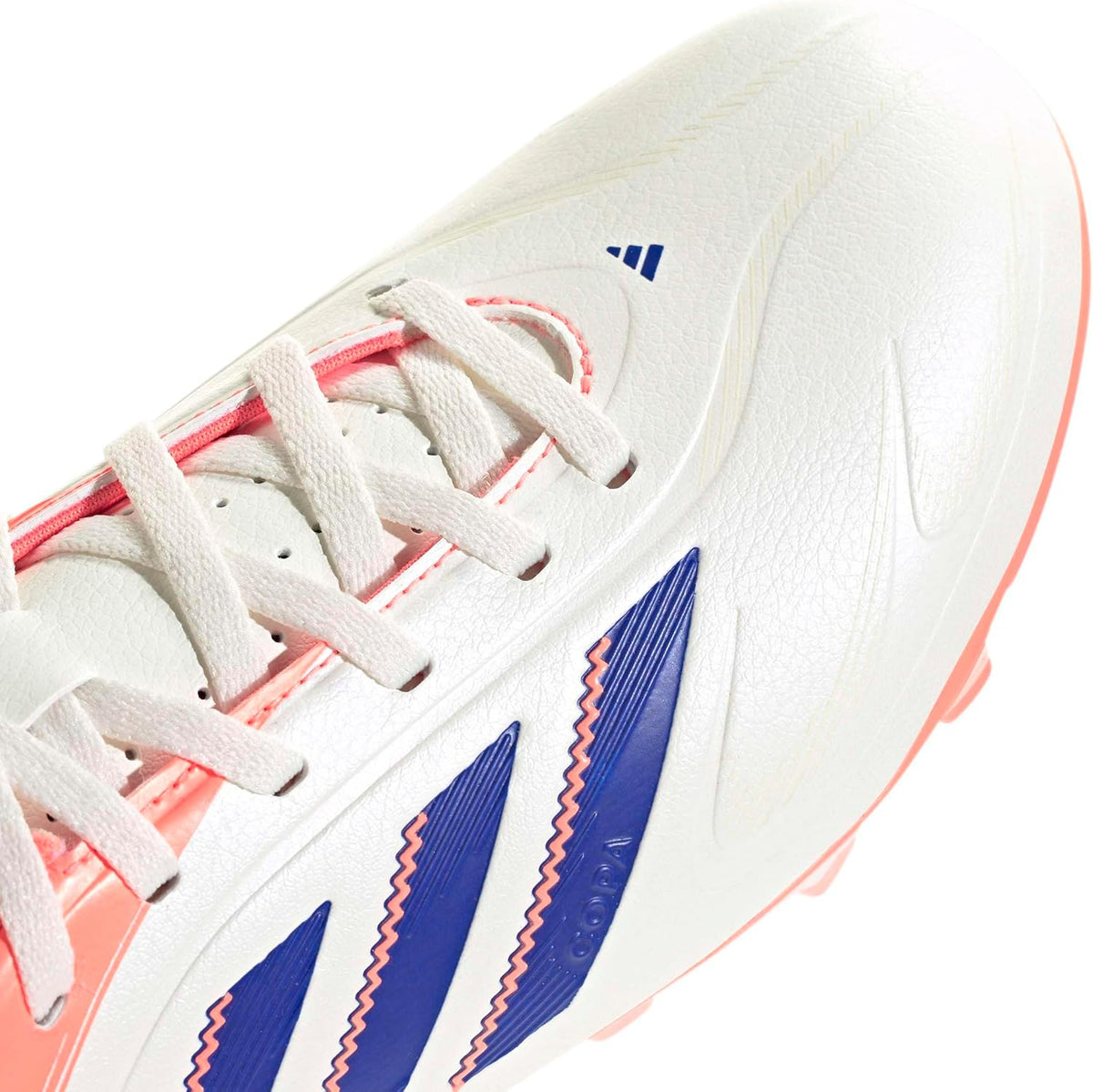 Adidas Copa Club Pure 3 Firm Ground/Multi Ground, Off White/Lucid Blue/Signal Coral