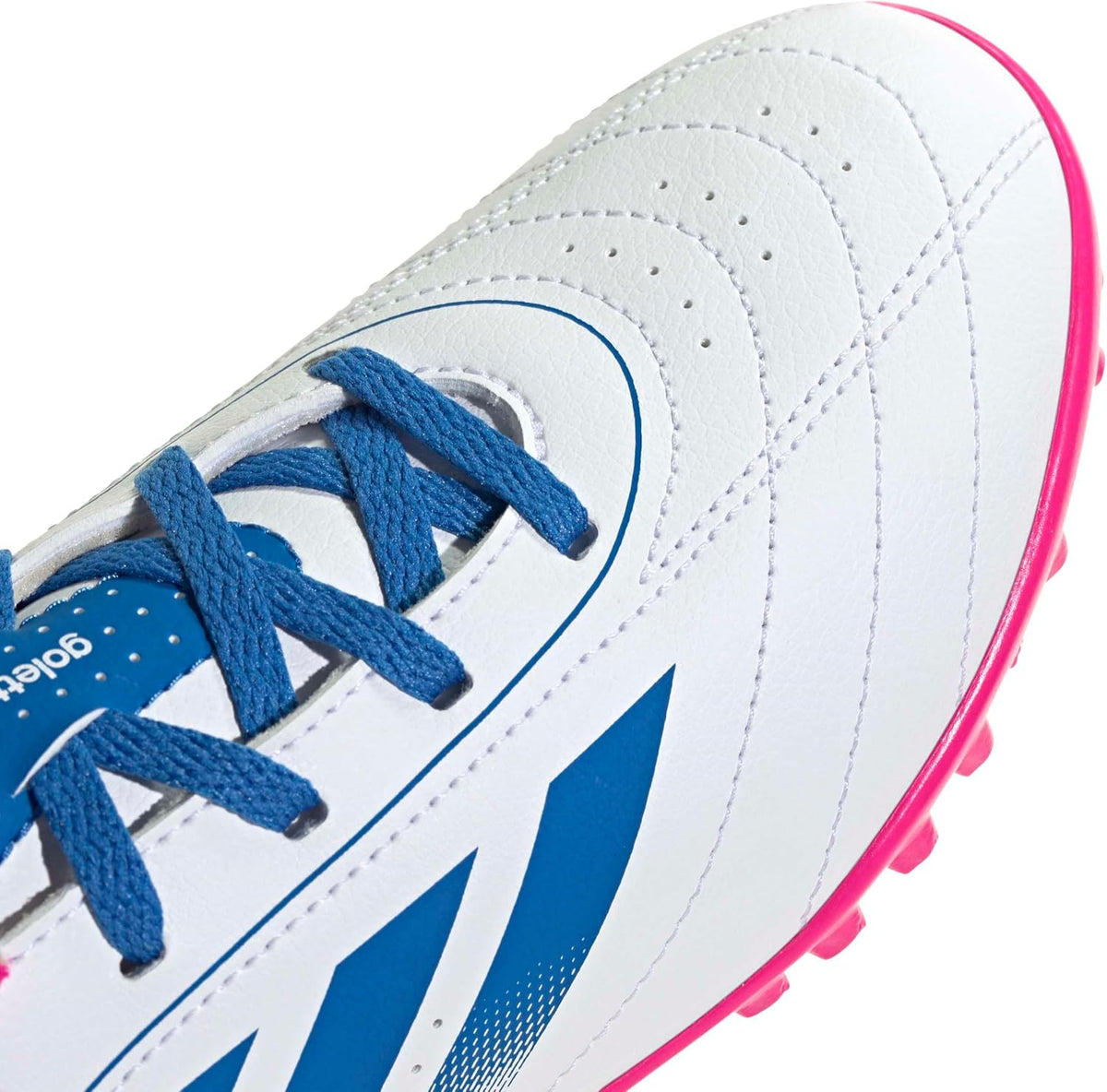 Adidas Goletto IX Turf, White/Bright Royal/Team Shock Pink