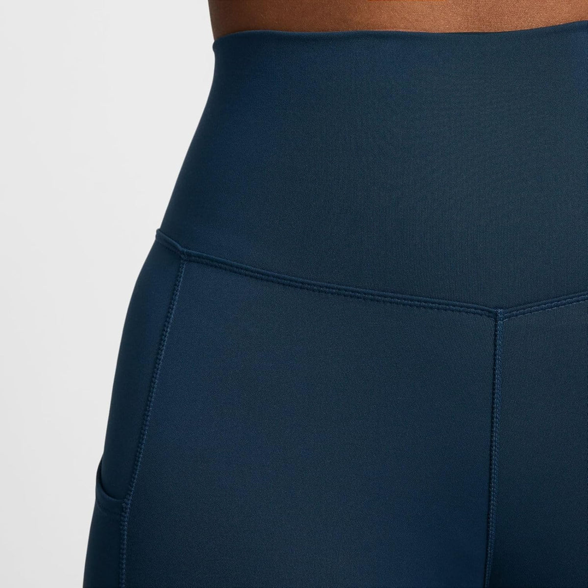 Nike One 7/8 Leggings with High Waistband and Pockets for, Armory Navy/Black