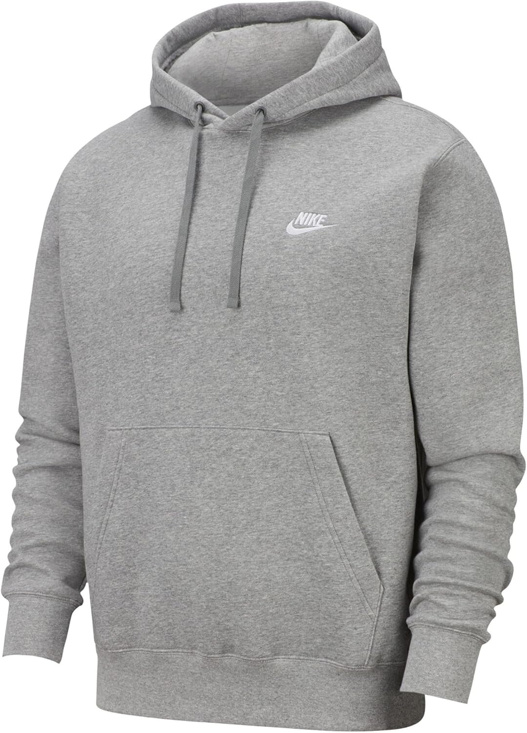 Nike Pull Over Hoodie, Dark Grey Heather/Mattelic Silver/White